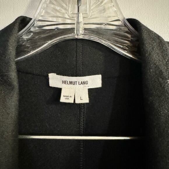 Helmut Lang FLAWED Dolman Sonar Wool Cowl Neck LS Asymmetrical Dress Black Large - Picture 8 of 12